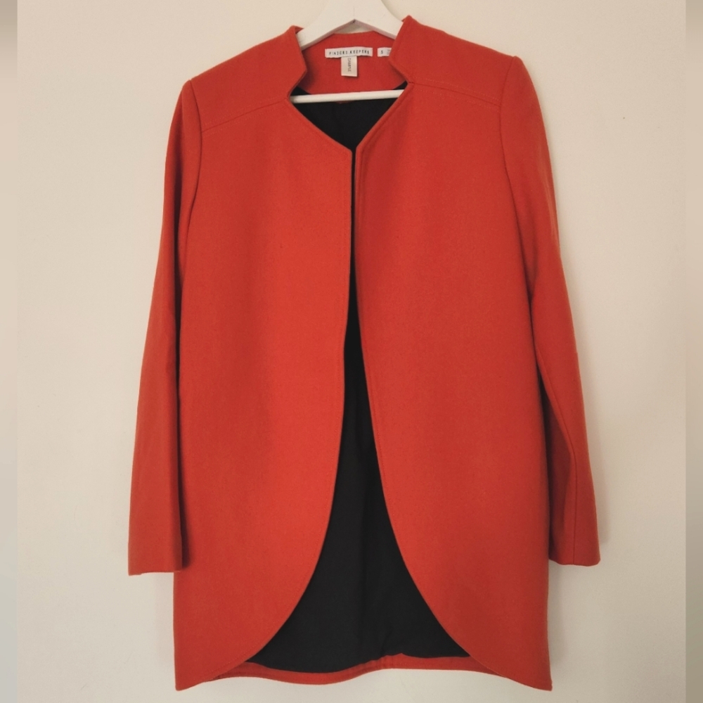 Finders Keepers  Orange Pea Coat